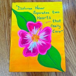 Floral painting with quote